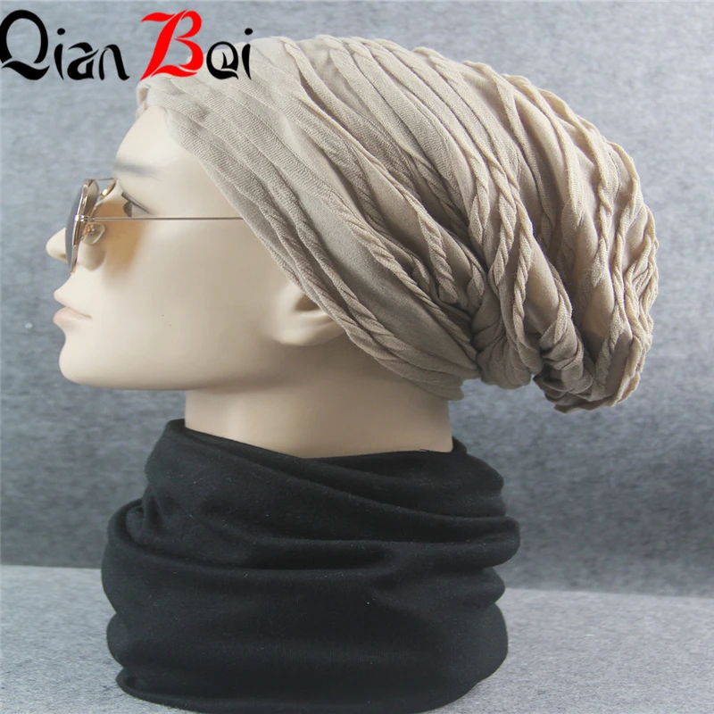 QianBei,, 4 шт./партия, повседневные шапочки для мужчин и женщин, Модная вязаная зимняя шапка, одноцветная хип-хоп кепка, Кепка унисекс