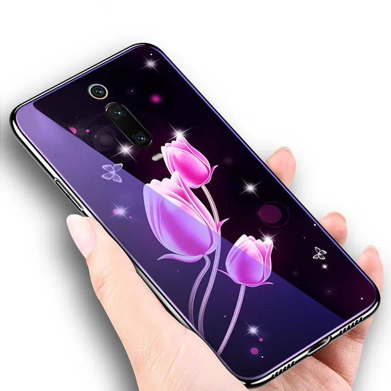 Для Xiaomi mi 9T Pro 8 9 SE CC9E CC9 A3 Lite чехол 7H Анти-взрыв синий свет закаленное стекло задняя крышка для красного mi K20 Pro 6A 7A