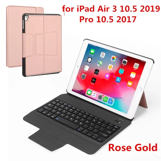 Kemile ультра тонкий чехол-клавиатура для iPad 9,7 / Pro 9,7 Air 9,7 для mini 5 7,9 дюймов для iPad Air 3 10,5 Pro 11 12,9 чехол - Цвет: 10.5-3rosegold