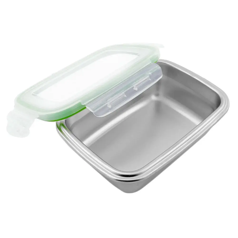 Американский запас из нержавеющей стали еда Bento Контейнер для хранения Crisper Студенческая коробка для завтрака