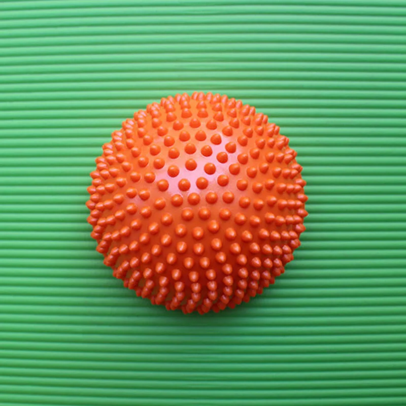 orange Ежик сенсорные надувные полусферические мячи для йоги, PVC массажный фитбол, инструктор по упражнениям, Балансирующий мяч для спортзала, спорта, фитнеса - Цвет: orange