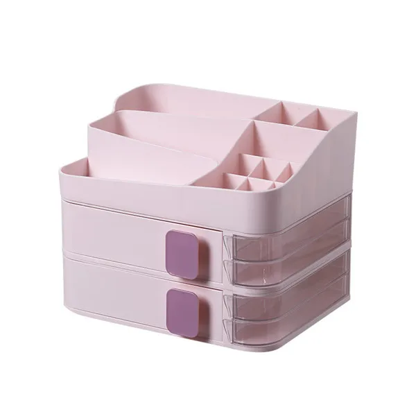 Makeup Organizer I MSJO органайзер для макияжа ящик для хранения пластиковый ящик для рабочего стола/ванной комнаты/офиса макияж кисти ювелирные изделия Организация хранения коробки - Цвет: Makeup Organizer I