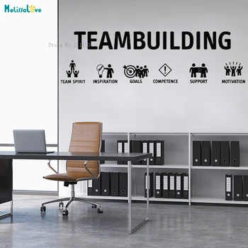 

Teambuilding Vinyl Wall Sticker Decals Team Inspiration Office Decoration Idea Murals for Workers Removable Studio Decor YT2223