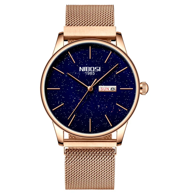 NIBOSI Relogio Masculino мужские s часы лучший бренд Роскошные наручные часы Мужские часы простые часы Relojes Para Hombre - Цвет: A