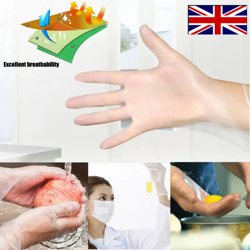Одноразовые виниловые перчатки для пищевых продуктов антистатические