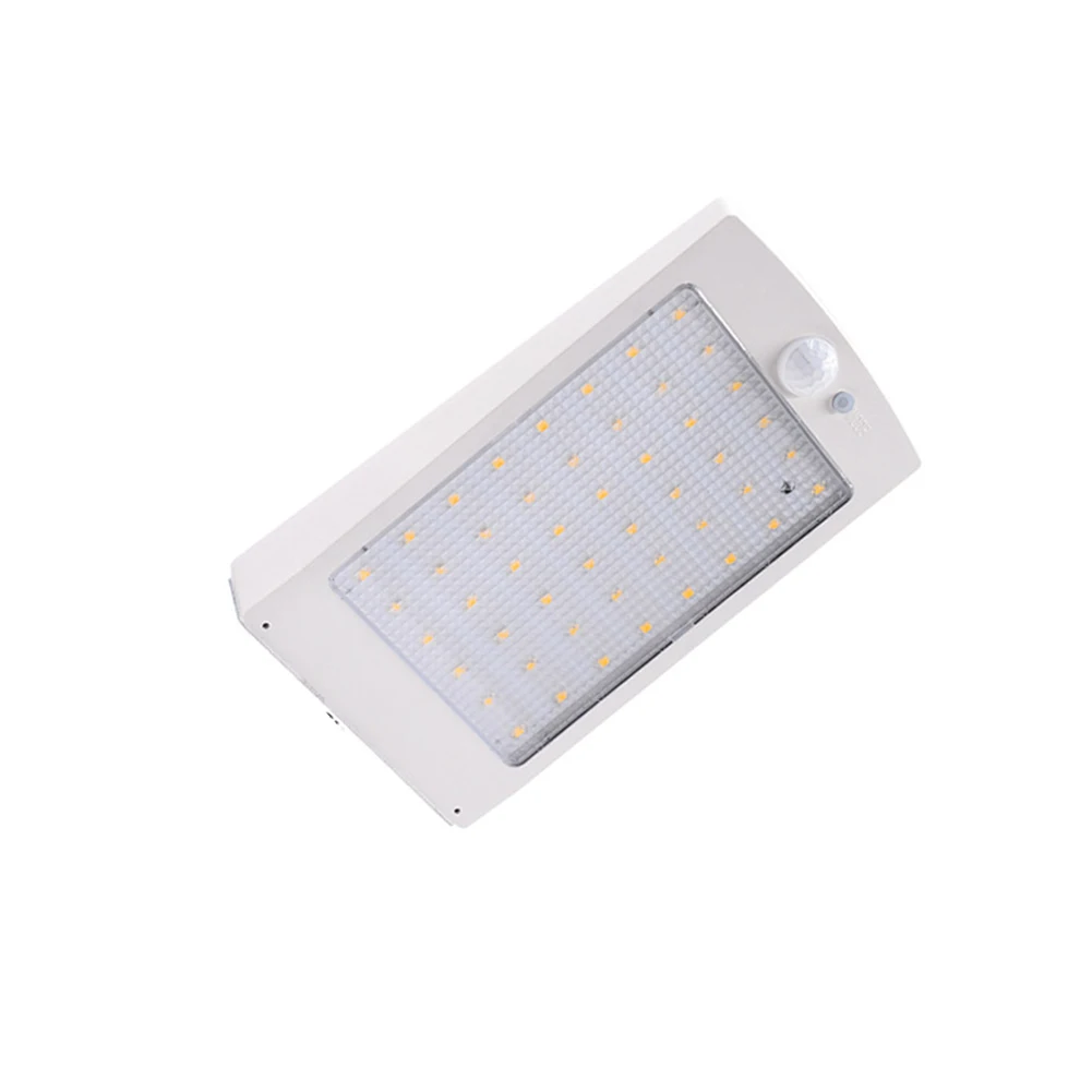 48 LED Street Wall Light Garden Waterproof Easy Install Outdoor Rectangle Practical Motion Sensor Solar Lamp Energy Saving - Испускаемый цвет: Белый