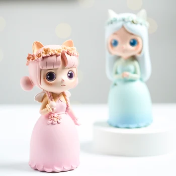 

Mini Cute Fairy Girl Statue angel Resin Sculpture Creative Decoration Ornament Home living room Desktop Decor Christmas Gift