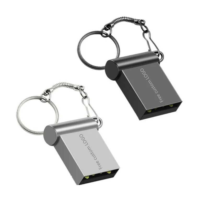 Супер мини-usb 2,0 металлический Флешка 128 Гб 64 ГБ, флешка 4 ГБ флеш-накопитель 32 Гб 16 Гб Кле Usb 8 ГБ Usb флэш-накопитель Бесплатный Пользовательский логотип