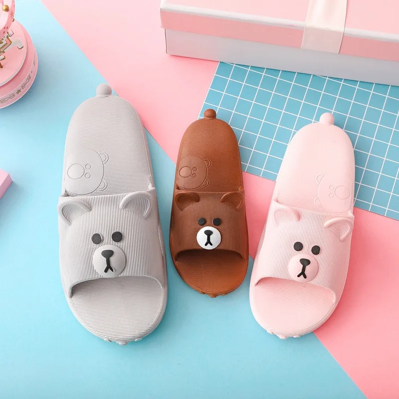 

2019 Summer New Style Slipper Indoor Anti-slip Couples Sandals Household Bath Cartoon Bathroom Parent And Child