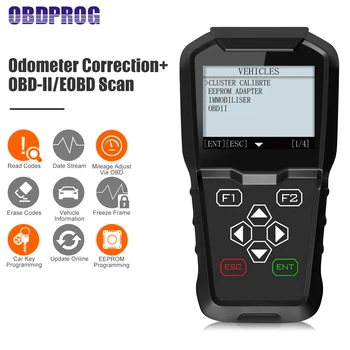 

OBDPROG MT601 Key Programmer Odometer Mileage Correction Tool EEPROM Pin Code Reader OBD2 Car Diagnostic Tool 4 in 1 PK X100
