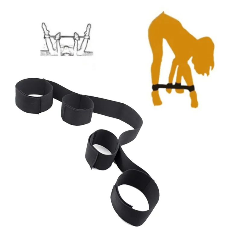 SM Bdsm Bondage Gear Sexo Adult Toys Strapon Erotic Black Nylon Handscuff Ankle Cuffs Women Men Butt Pussy Anal Sex Products | Красота и