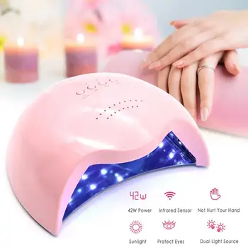 

42W Intelligent Induction UV LED Lamp Nail Therapy Lamp Three-stage Timing Phototherapy Machine Nail Polish Glue Baking Lamp