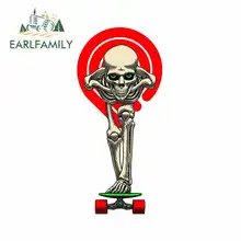 EARLFAMILY 13cm x 13cm Devil Portrait Funny Car Stickers 3D DIY Fine Decal Vinyl JDM Bumper Trunk Truck Graphics Waterproof