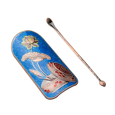 

Cloisonne is alloy tea accessories with tea scoop shovel TSP simple creative Chinese kung fu tea tea ceremony