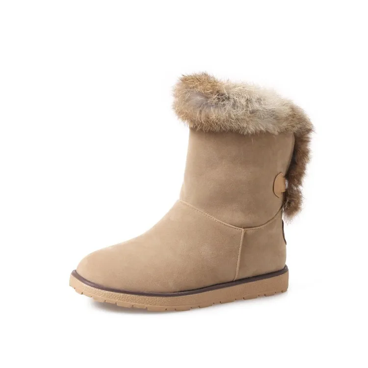 Winter Boots Women Black Suede Short Snow Ladies High Heel Boots Ankle Boots for Women Fashion Shoes Women Shoes - Цвет: Коричневый