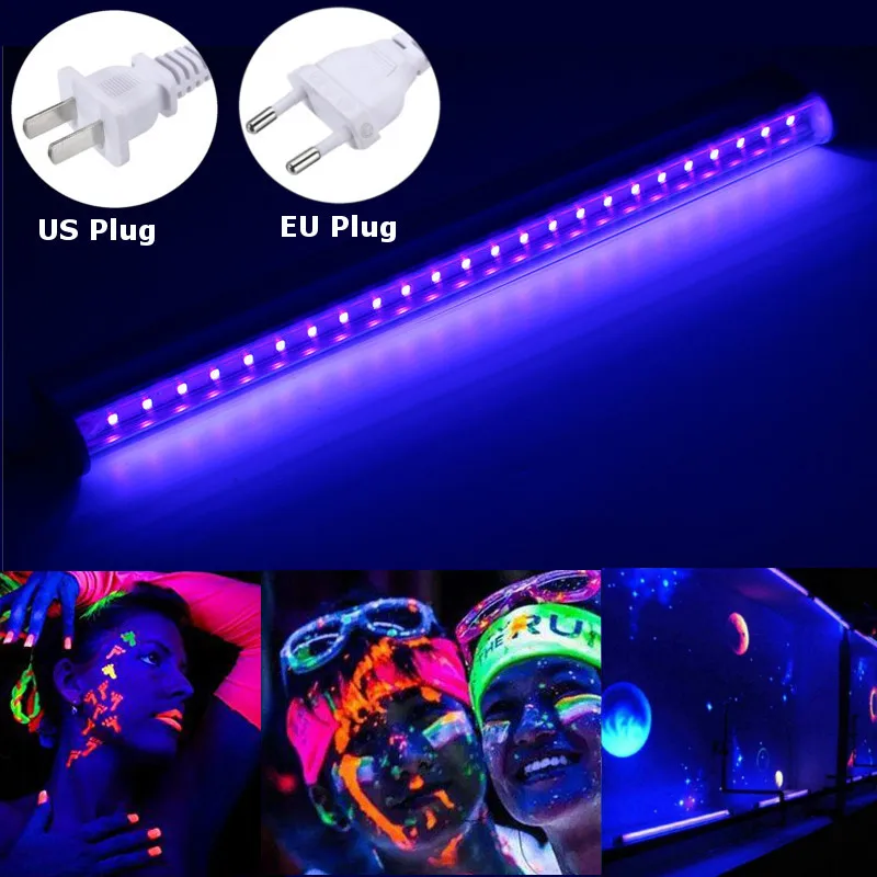 110-220V 30cm Ultraviolet UV Light Bar Blacklight LED Strip Lights Lighting Party Club Halloween Home Decor Suport Dropshipping