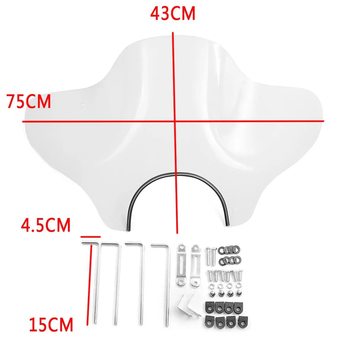 

New Arrival Motorcycle High Quality PC Clear Windshield Windscreen Mounting Universal For Cruiser for Harley Touring Custom