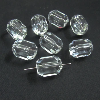 

Newest 18mm*14mm 190pcs/lot Clear Acrylic Faceted /Irregular Cylindrical Beads /Jewelry Earring Accessories/ Finding Beads