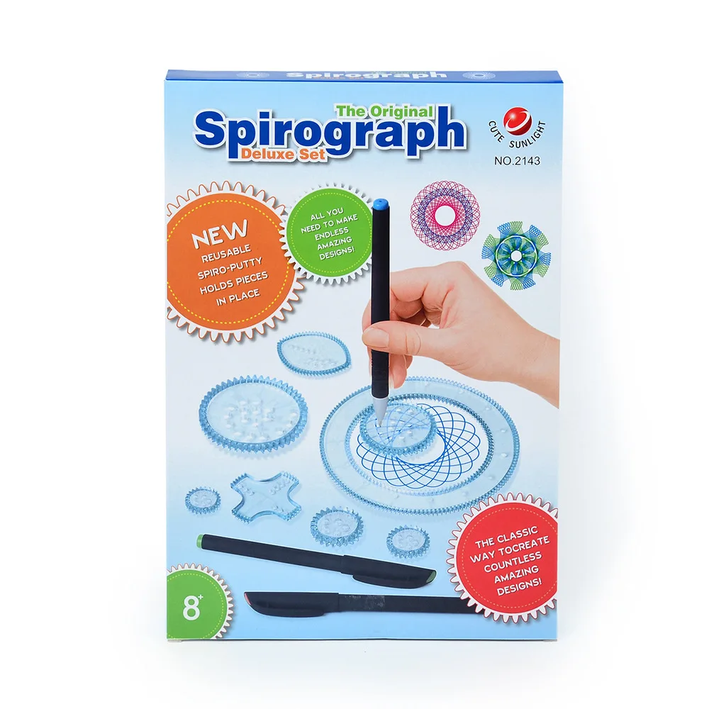 

Creative Drawing Fine Art Painting Template Ruler Educational Stationery Gift Multi-functional Children Spirograph Painting Kit