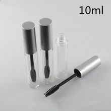 10 мл пустая прозрачная туба с расческой для ресниц тушь для ресниц Крем флакон/контейнер Серебро& Blac крышка модный многоразовый флакон Макияж инструмент Аксессуары