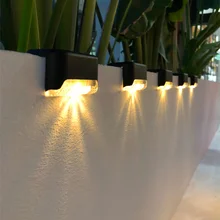 Applique murale LED solaire imperméable, éclairage d'extérieur, idéal pour un jardin, une marche, une cour, des escaliers, une terrasse, une clôture, 1/4/10 pièces