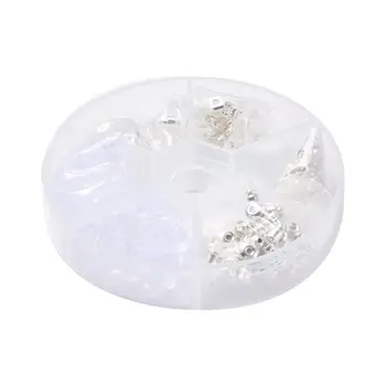 

260Pcs Bullet Earring Stoppers Silicone Metal Plastic Assorted Earring Backs Box R9JE