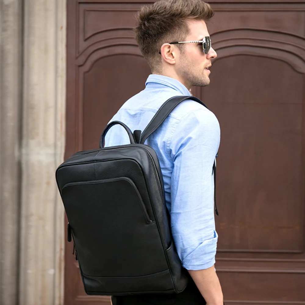 

Men's Backpack Travel Office Work Business Men Backpacks Luxury Designer Back Pack Genuine Leather Fashion
