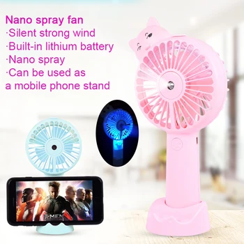 

Moisture Hydrating Face Spray USB Nano Sprayer Fan Facial Body Nebulizer Steamer Moisturizing Skin Care Instruments