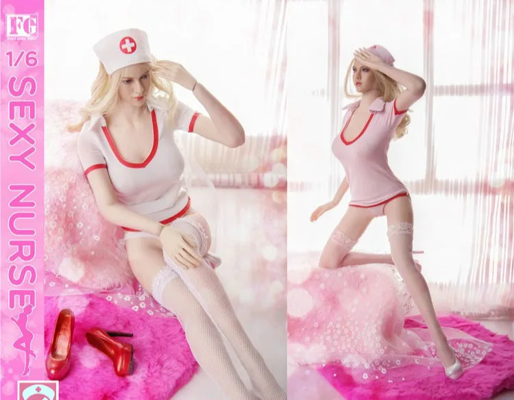 Collecion 1/6 сексуальный костюм медсестры в белом/розовом для 12in Phicen Hottoy jiaol Коллекционная кукла фигурки DIY
