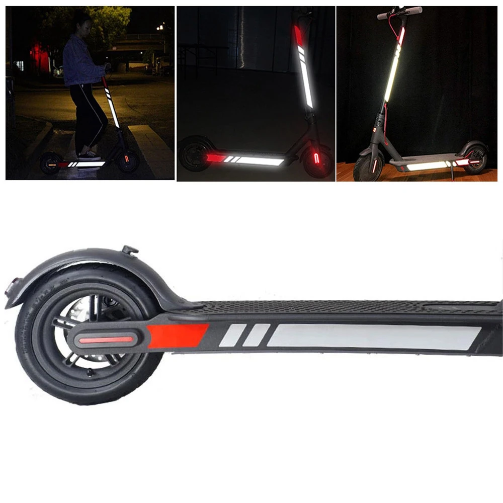 1 Set 20 Colors Reflective Styling Warning Strip Stickers Safety Decals For Xiaomi Mijia M365 Electric Scooter Skateboard Parts