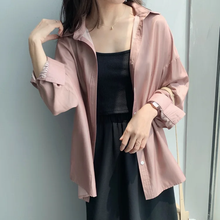 2020 Women Summer Blouses Turn Down Collar Spring Womens Tops And Blouses Loose Style Women Shirts 