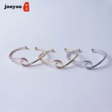 Новые аксессуары, Европейский и американский стиль, простой пляжный летний Приморский металлический волнистый женский браслет jooyoo