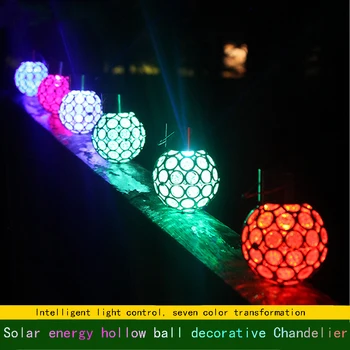 

New Solar lamp hang lamp outdoors Night light LED Small Chandelier Light control Solar lamp lawn garden decorate Courtyard lamp