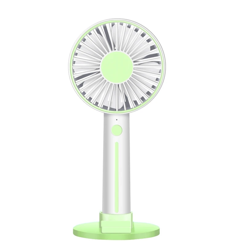Green FFYY-Usb мини-вентилятор бесшумный перезаряжаемый Настольный портативный 3 режима ветра с зеркалом для макияжа белый вентилятор - Цвет: Green