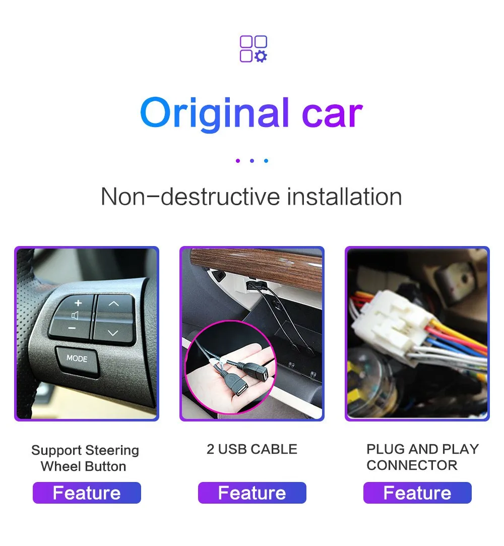 2G RAM 2 din Autoradio 2Din Android Autoradio lecteur multimédia pour Nissan Hyundai Kia toyata Chevrolet Ford Suzuki Mitsubishi