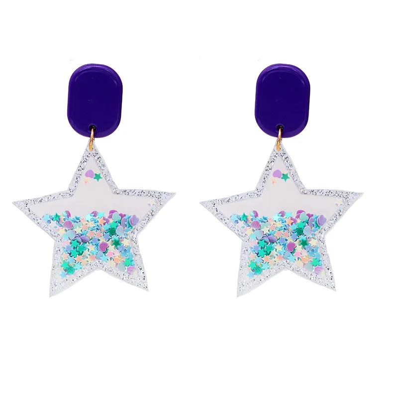 

2019 New Big Star Dangle Drop Earrings Women Personality Statement Earrings Trendy Jewelry