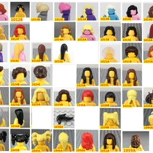 10 шт./лот, женские волосы для 4 см, Мини-куклы, совместимые с SY Decool Pogo фигурками, строительные блоки, самоблокирующиеся кирпичи, игрушки