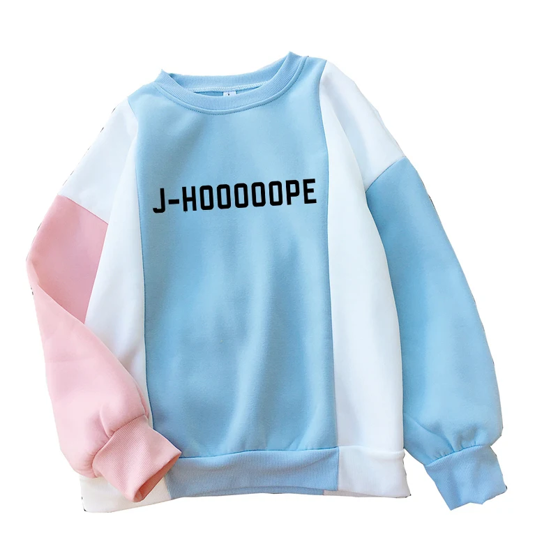 J HOOOOOOP с буквенным принтом толстовки для женщин Корейский Kpop Bangtan толстовка