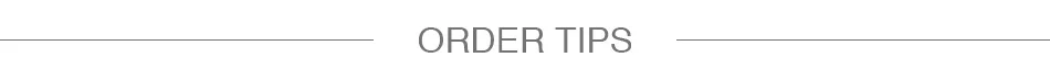 Order Tips