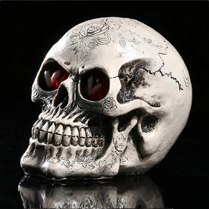 Strongwell Skull Head Skull Statue Skull Decoration Skull Decor Resin Skull Home Decoration Skull Ornament Bar Halloween Terror