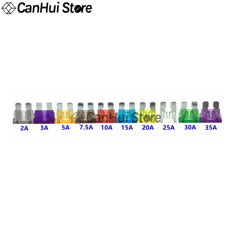 Car Fuse Kit 10-20pcs Mini Small Medium Car Fuse 1A 2A 3A 5A 7.5A 10A 15A 20A 25A 30A 35A 40A 45A 50A Amp Clip Inser for Car Truck