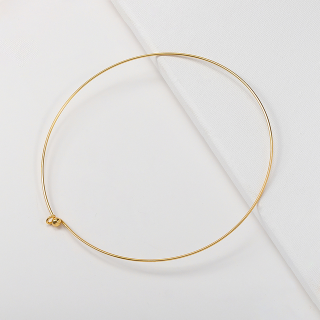 130mm Metal Copper Menmory Wire Collar Hoop for Diy Choker Clavicle Jewelry Making Simple Collar Necklaces Findings Supplies