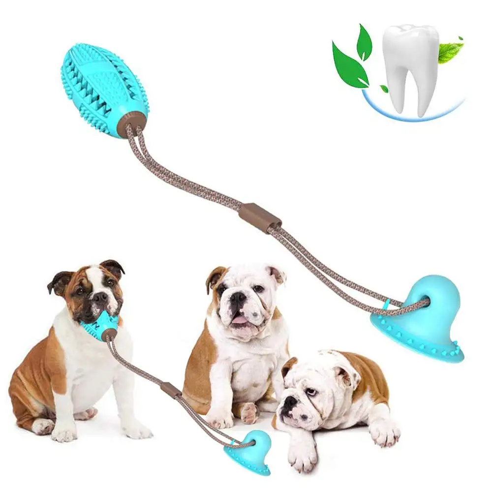 

Dog Toys Silicon Suction Cup Tug Pet dog toy Dogs Push Ball Toy Pet Tooth Cleaning Dog Toothbrush for Puppy large Dog Biting Toy