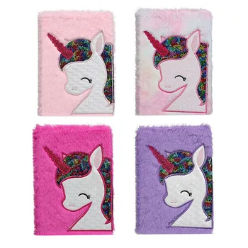 

1Pcs Cartoon Colorful Dream Unicorn Plush Notebooks Girls Portable Pocket Diary Planner Notepad Escolar Papelaria Stationery