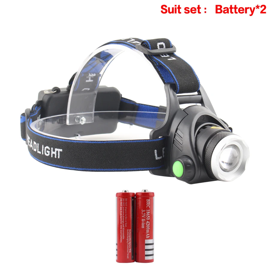 Headlamp torch light waterproof camping fishing 18650 battery charging Headlamps 1200LM T6 Bulbs lighting head light headlight - Испускаемый цвет: Option B