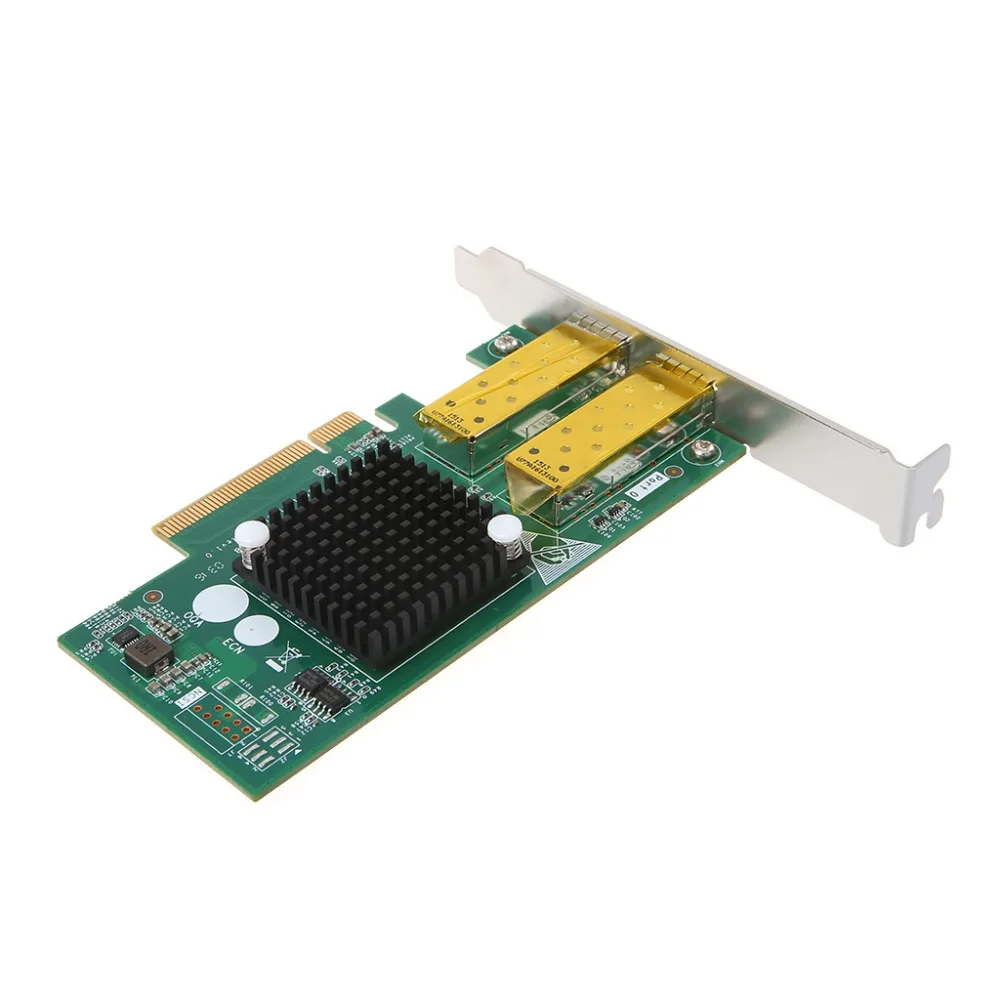 DIEWU Pci Express FCoE Intel 82599 PCIe x8 10 Gigabit Ethernet Сетевая оптическая Lan Карта двойной SFP порт адаптер конвертер TXA037