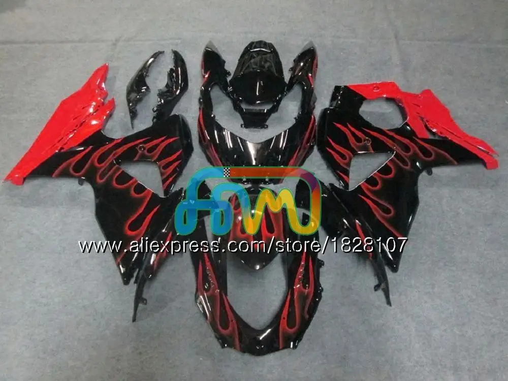 K9 для SUZUKI GSXR-1000 GSXR 1000 09, 10, 11, 12, 13, 15 и 16 44BS. 22 GSXR1000 2009 2010 2011 не гоночный 2012 обтекатель - Цвет: No. 20 Red flames