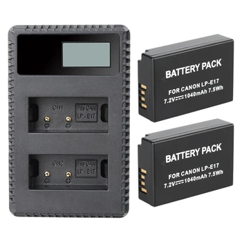 

for Canon LP-E17 Full Decoding Battery Camera Battery Compatible Charger with Dual-Charge LCD Display Charger