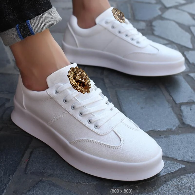 New thick soled men's shoes men's fashion high rise sports shoes non lace bean shoes gentleman casual shoes P11