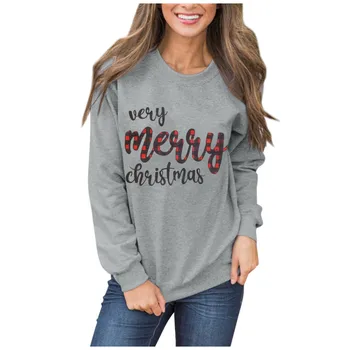 

FREE OSTRICH F Woman Long Sleeves Print Creative Letter Print pattern Casual Pullovers Tops O-neck Fashionable Sweatshirt